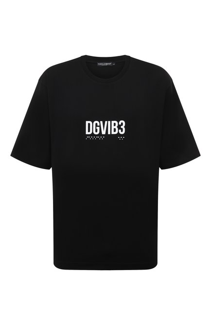 Мужская хлопковая футболка dgvib3 DOLCE & GABBANA черного цвета по цене 64650 руб., арт. G8PB8T/G7K3F | Фото 1