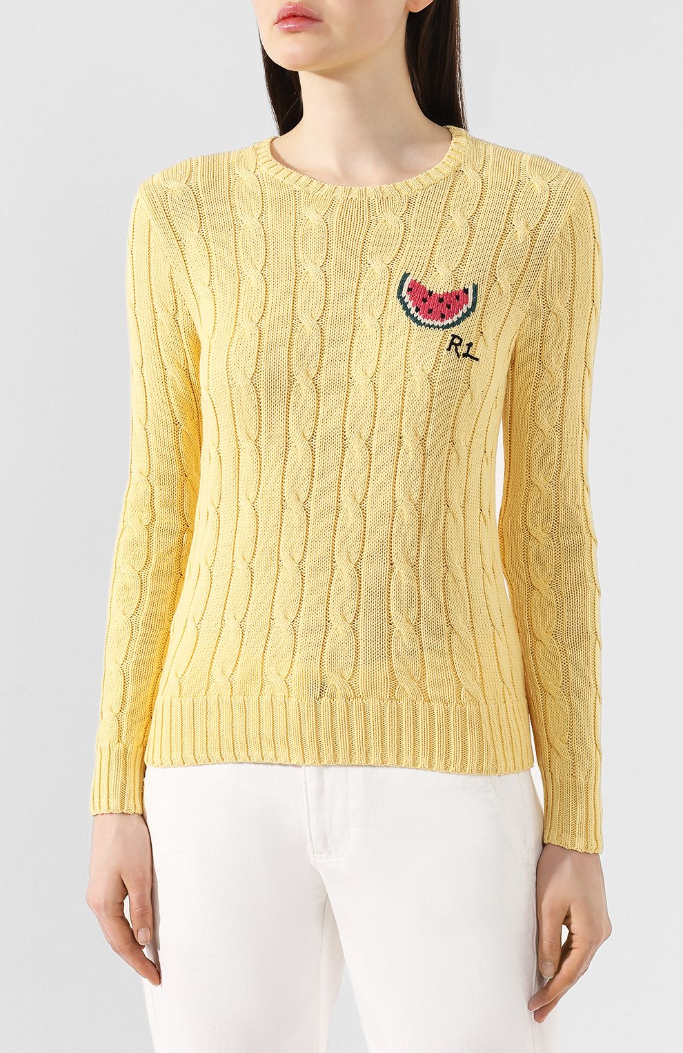 Хлопковый пуловер POLO RALPH LAUREN желтого цвета по цене 14900 руб., арт. 211752548, фото 3 Хлопковый пуловер POLO RALPH LAUREN, арт. 211752548, фото 3