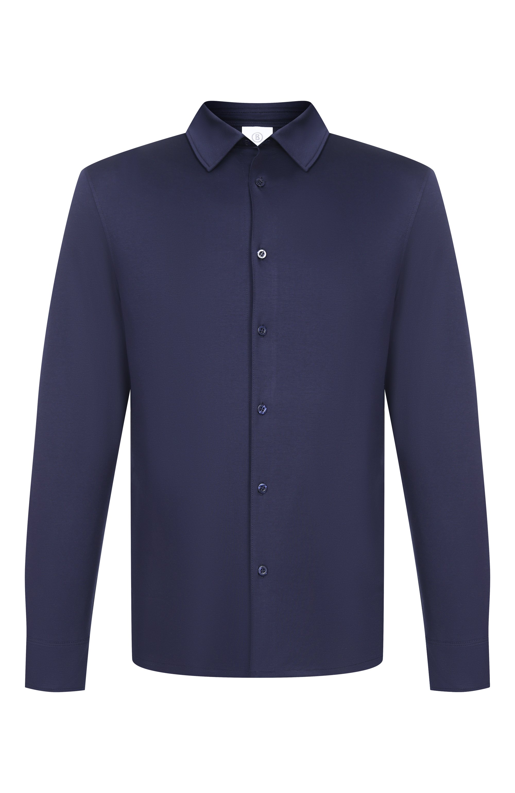 Хлопковая рубашка BOGNER темно-синего цвета по цене 23600 руб., арт. 58271274, фото 1 Хлопковая рубашка BOGNER, арт. 58271274, фото 1