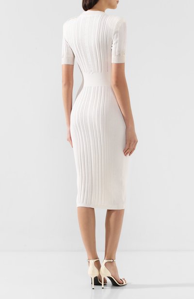 Платье BALMAIN белого цвета по цене 199500 руб., арт. TF16580/K029, фото 4 Платье BALMAIN, арт. TF16580/K029, фото 4
