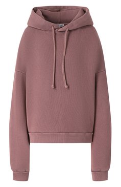 Женский хлопковое худи ACNE STUDIOS сиреневого цвета, арт. FN-UX-SWEA000019/CI0138 | Фото 1 (Драгоценные камни: Проставлено; Материал сплава: Проставлено; Рукава: Длинные; Длина (для топов): Стандартные; Стили: Кэжуэл; Женское Кросс-КТ: Худи-одежда; Материал внешний: Хлопок)