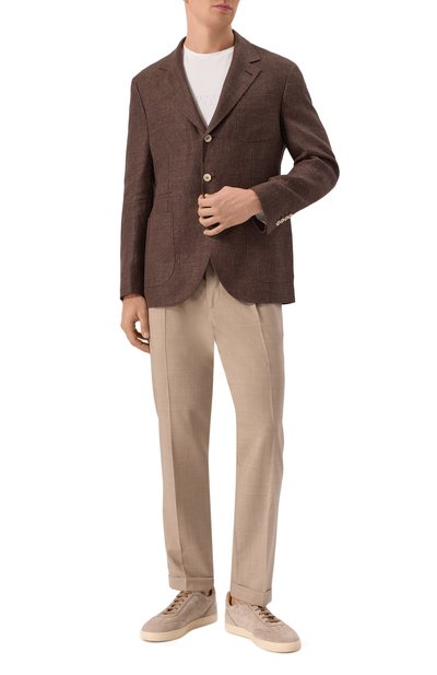 Пиджак изо льна и шерсти BRUNELLO CUCINELLI, арт. MW4827BND, фото 3