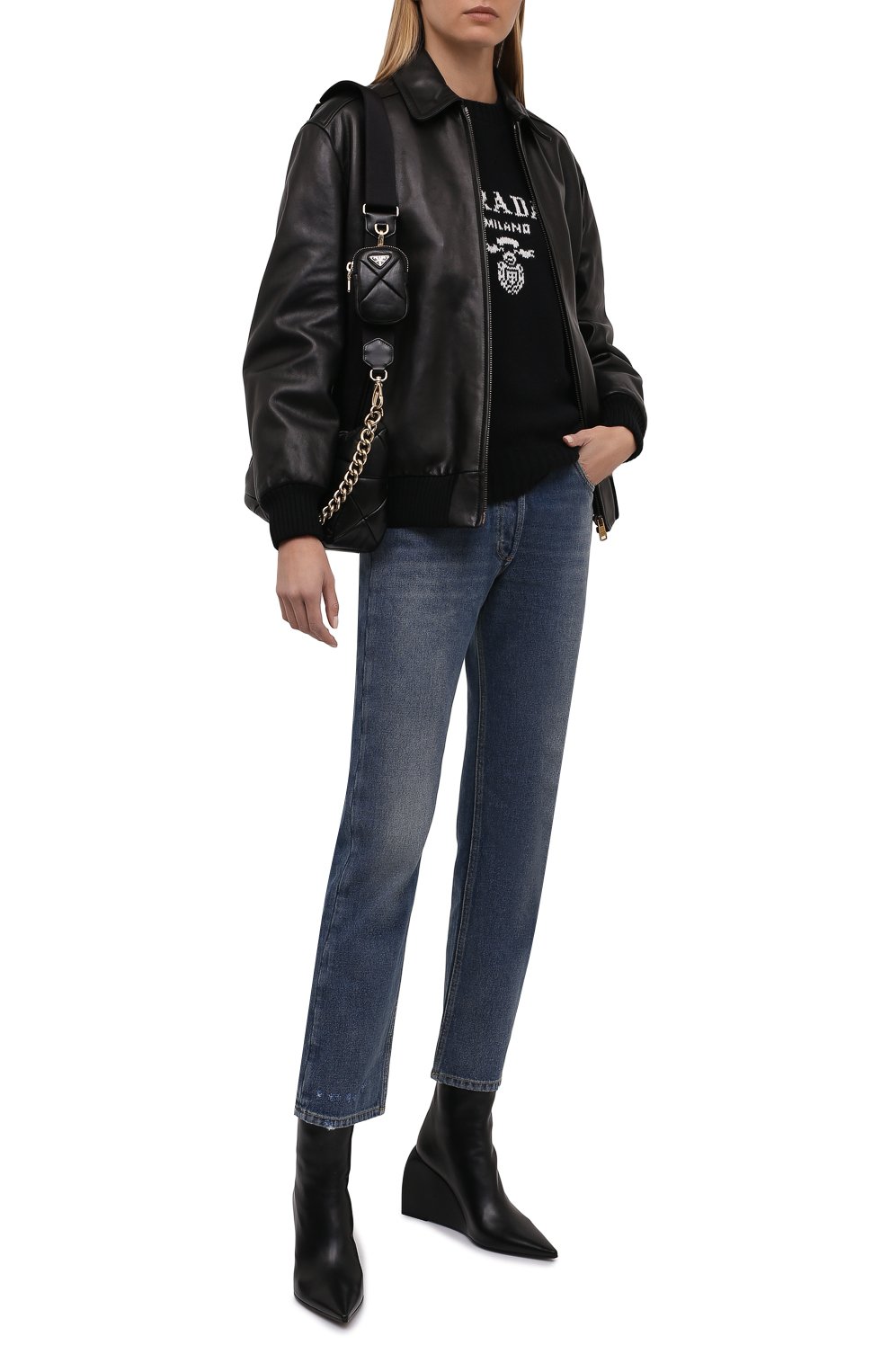 Кожаная куртка PRADA, арт. 58A039-NBA-F0002, фото 2