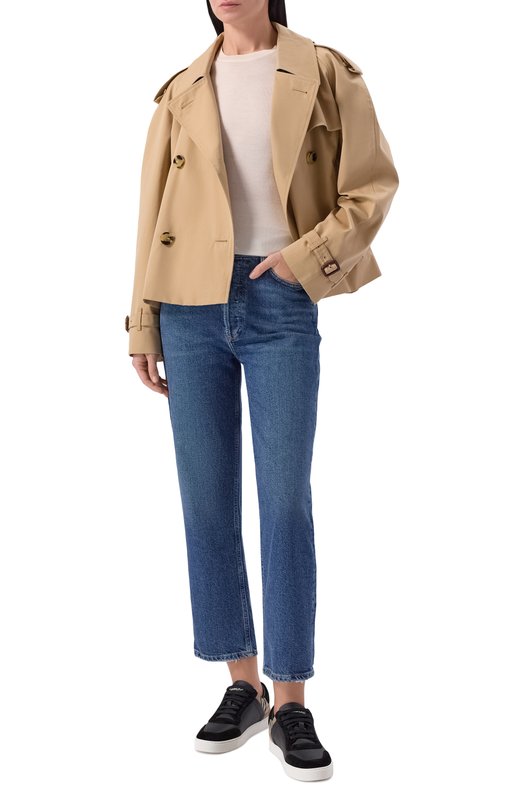 Комбинированные кеды Burberry 8070818 Чёрный  8070818 Фото 3