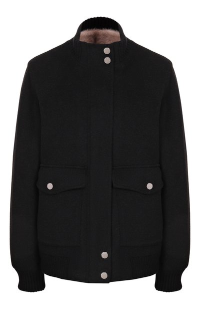Женская двусторонний бомбер из кашемира и норки KITON, арт. D62588K0523L