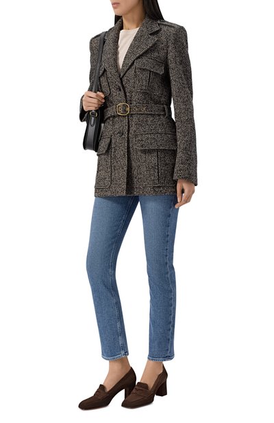 Замшевые туфли SANTONI темно-коричневого цвета по цене 112000 руб., арт. WD0G72446HI2NAEA, фото 3 Замшевые туфли SANTONI, арт. WD0G72446HI2NAEA, фото 3