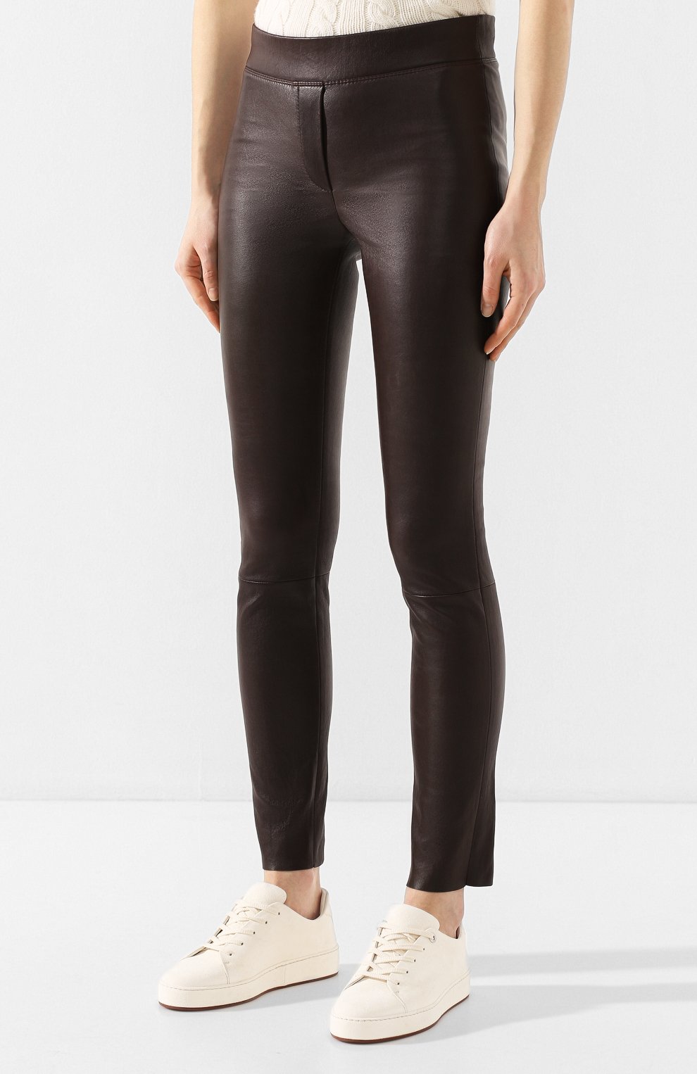 Кожаные легинсы BRUNELLO CUCINELLI, арт. M0V32P7243, фото 3