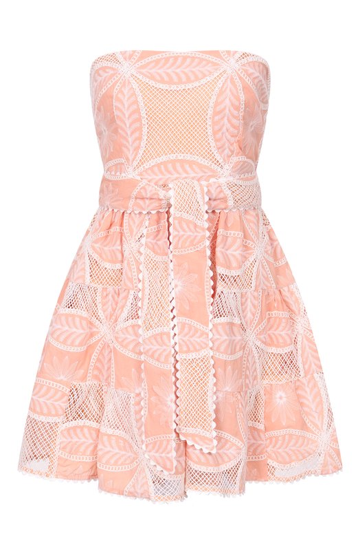 Хлопковое платье Poupette St Barth WRHS26JCBPCH Оранжевый WRHS26JCBPCH