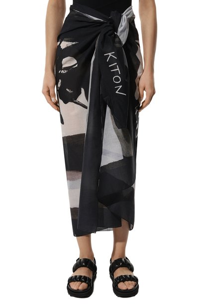 Хлопковое парео KITON, арт. D53753K0957D, фото 3