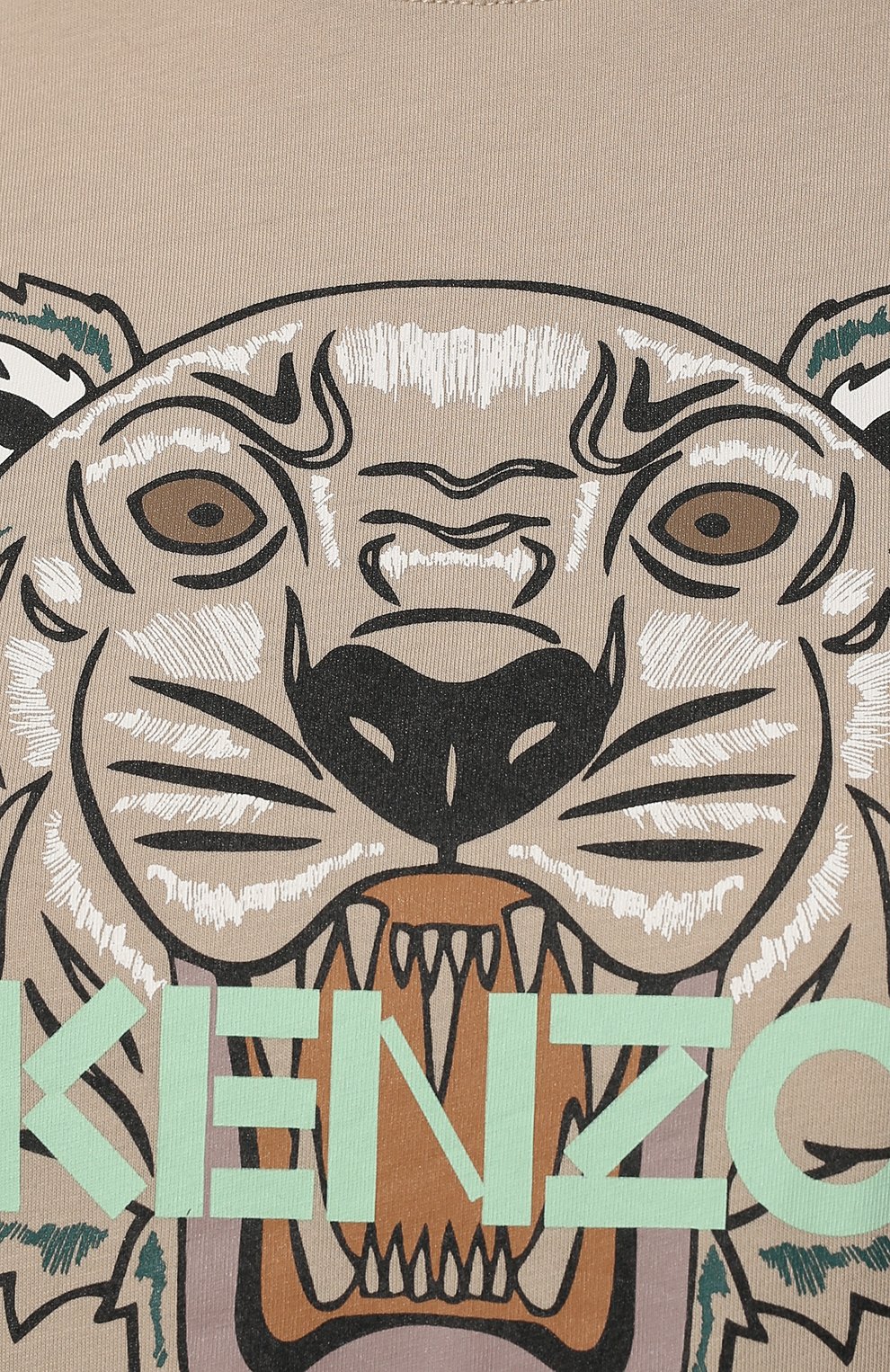 Хлопковая футболка KENZO бежевого цвета по цене 13800 руб., арт. FC52TS8464YM, фото 5 Хлопковая футболка KENZO, арт. FC52TS8464YM, фото 5