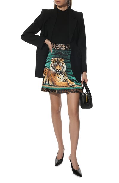 Юбка из вискозы и хлопка DOLCE & GABBANA, арт. I4J34W/GDATE, фото 2