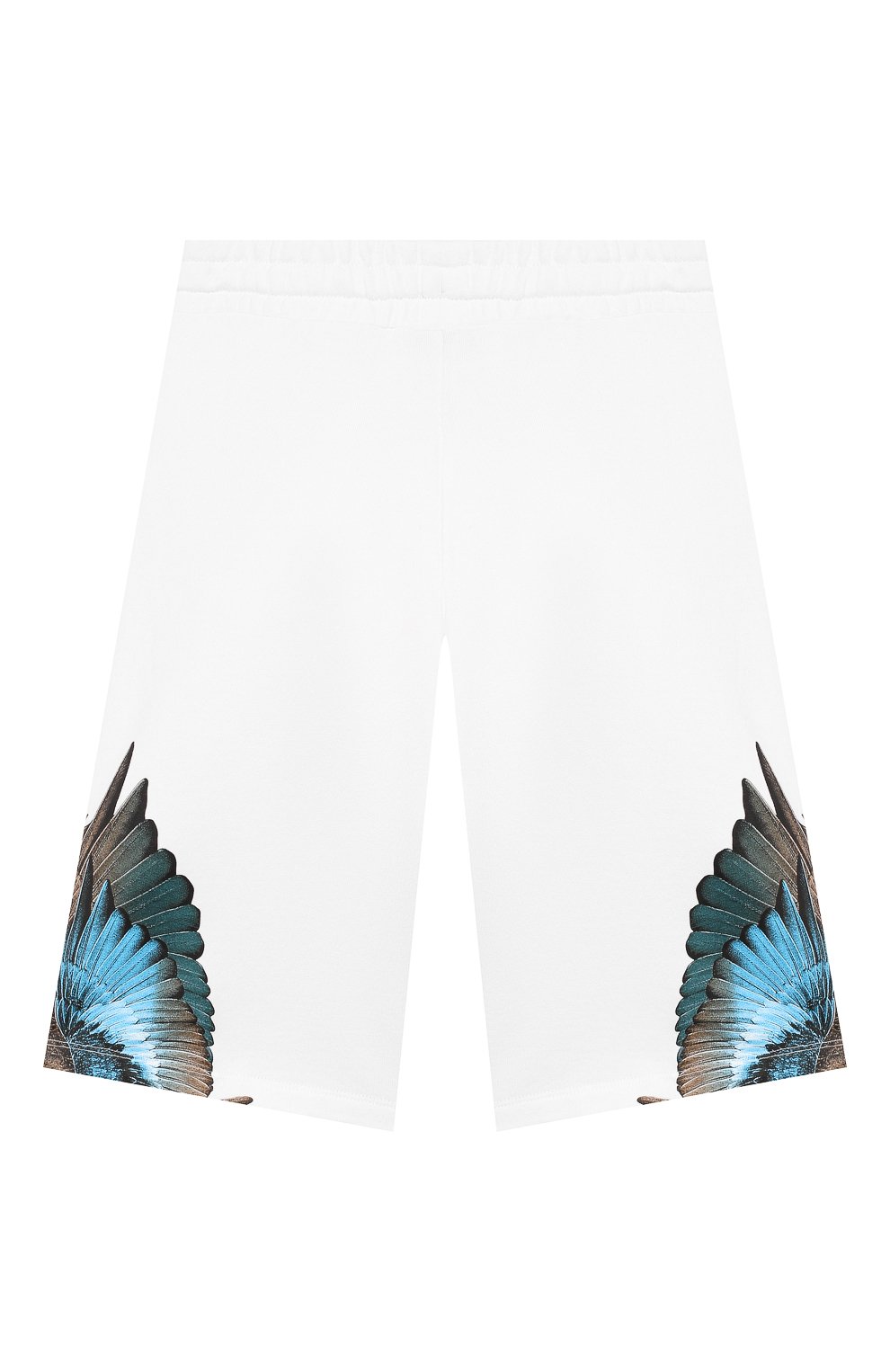 Хлопковые шорты MARCELO BURLON KIDS OF MILAN белого цвета по цене 18800 руб., арт. 20E/B/MB/3202/0020/2-6Y, фото 2 Хлопковые шорты MARCELO BURLON KIDS OF MILAN, арт. 20E/B/MB/3202/0020/2-6Y, фото 2