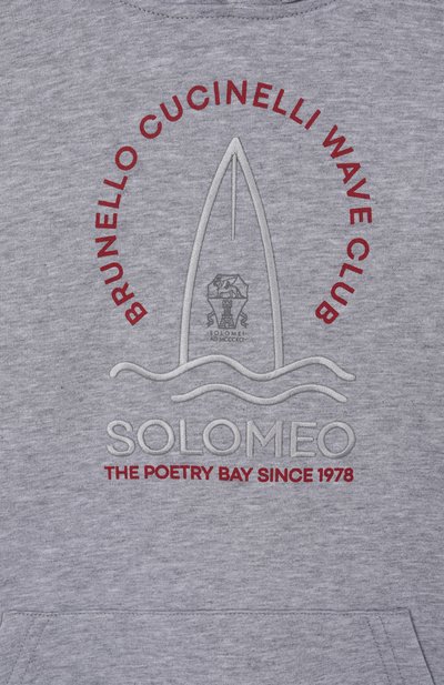 Хлопковое худи BRUNELLO CUCINELLI, арт. BW863E188C, фото 3