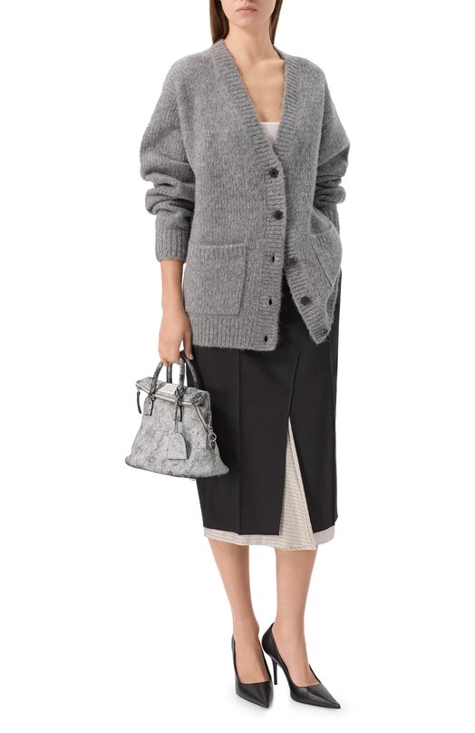 Шерстяной кардиган Dries Van Noten 252-011226-2709 Серый  252-011226-2709 Фото 2