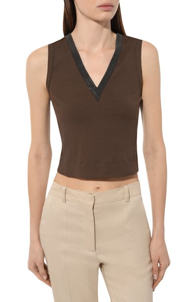 Хлопковый топ BRUNELLO CUCINELLI, арт. ML171B1090, фото 3