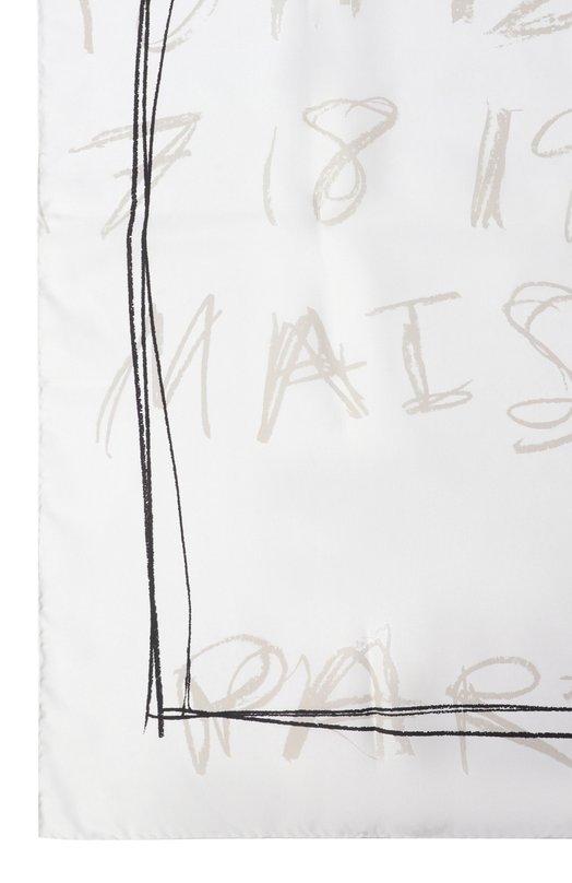 Шелковый платок Maison Margiela S51TF0049/M35820 Серый  S51TF0049/M35820 Фото 4