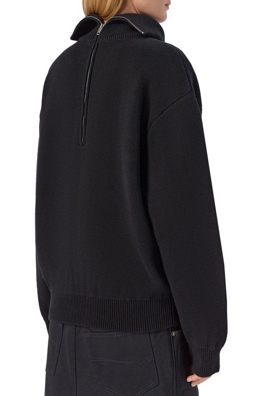 Хлопковый свитер Balenciaga 848840/T3421 Чёрный  848840/T3421 Фото 4