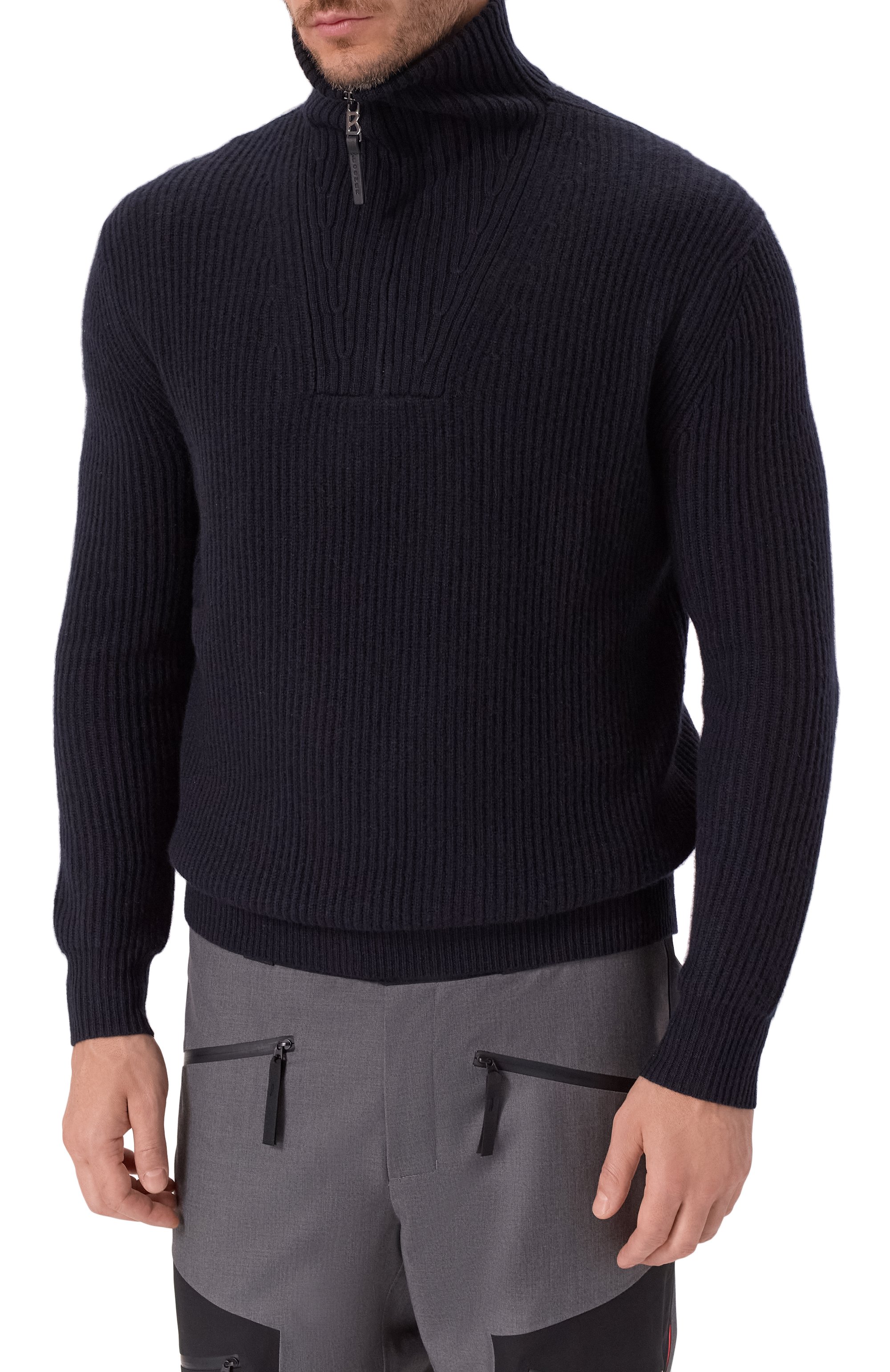 Кашемировый свитер BOGNER темно-синего цвета по цене 96600 руб., арт. 88559764, фото 3 Кашемировый свитер BOGNER, арт. 88559764, фото 3