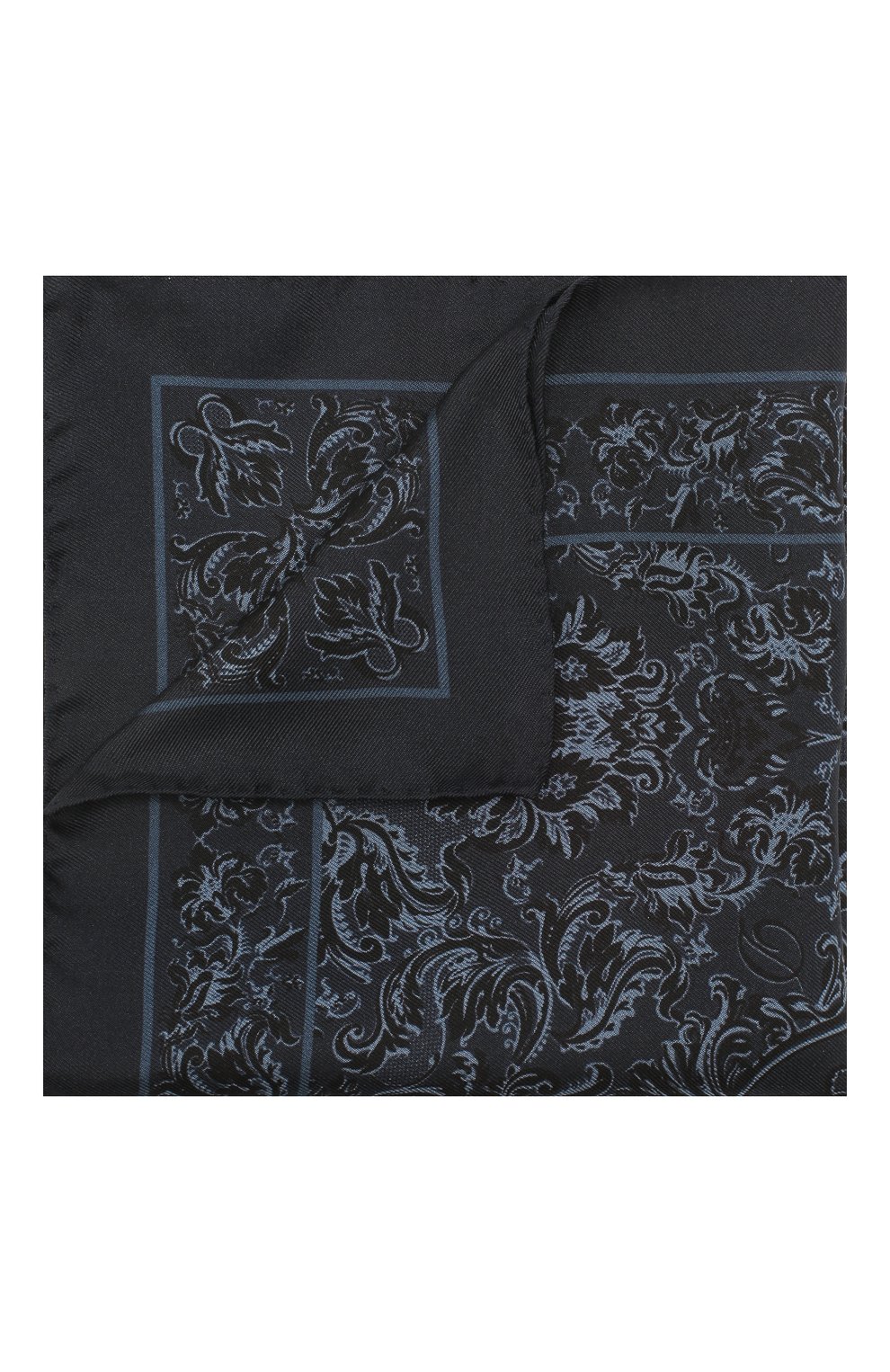 Шелковый платок DOLCE & GABBANA синего цвета по цене 15600 руб., арт. GR412E/G0X80, фото 1 Шелковый платок DOLCE & GABBANA, арт. GR412E/G0X80, фото 1