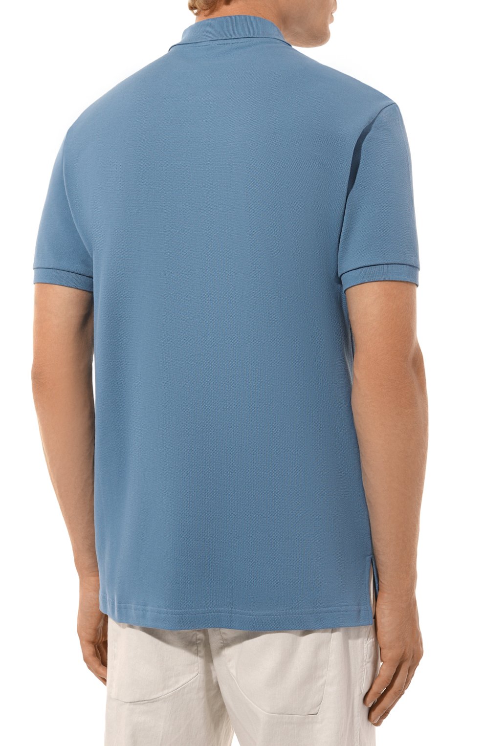 Хлопковое поло MOSCHINO голубого цвета по цене 18700 руб., арт. A1603/7042, фото 4 Хлопковое поло MOSCHINO, арт. A1603/7042, фото 4