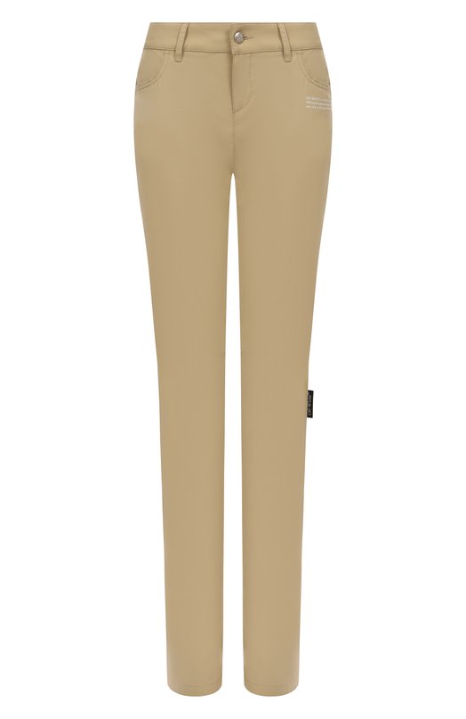 Хлопковые брюки Off-White 0WCA18FS25FAB0026100 Бежевый 0WCA18FS25FAB0026100