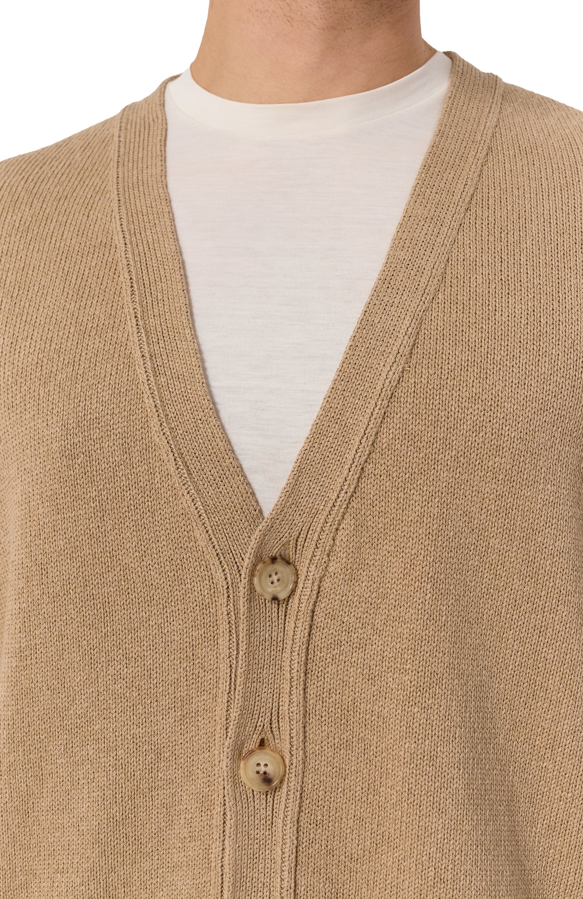 Кардиган из шелка и льна MVST светло-бежевого цвета по цене 115000 руб., арт. A018/7660, фото 5 Кардиган из шелка и льна MVST, арт. A018/7660, фото 5