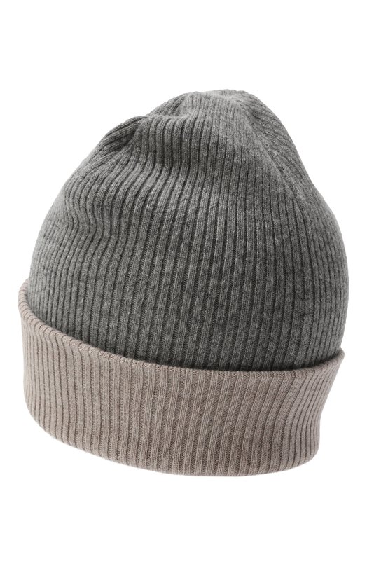 Двусторонняя шапка из кашемира Brunello Cucinelli M2293600 Серый  M2293600 Фото 2