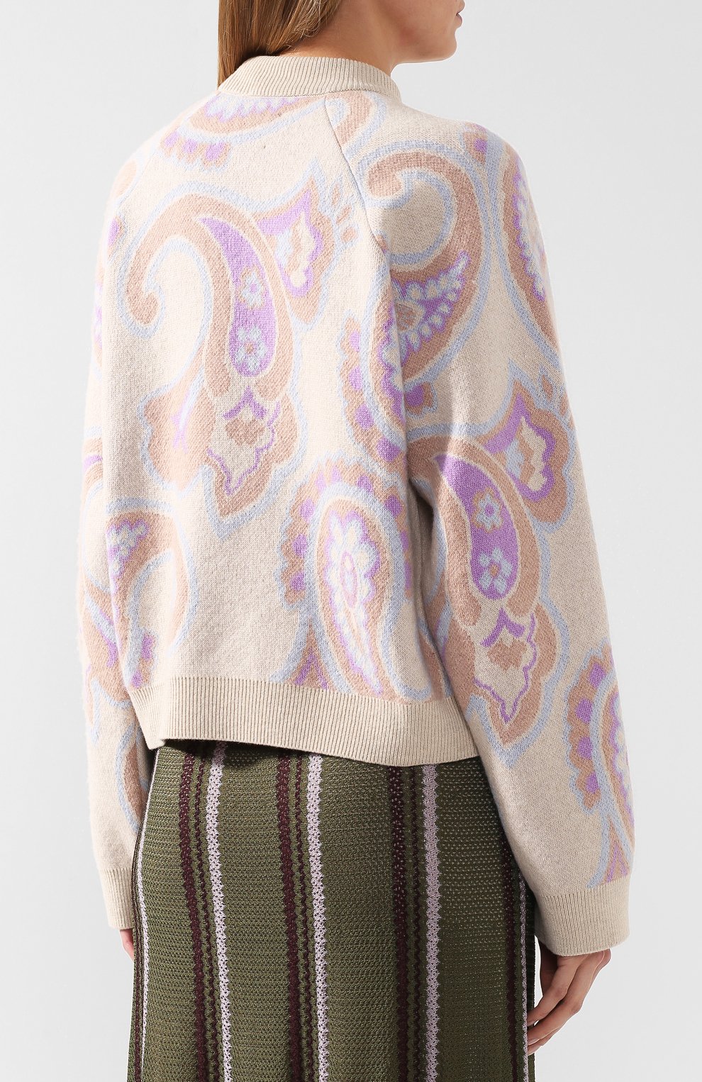 Пуловер из смеси шерсти и вискозы NANUSHKA, арт. CASEY_MULTIC0L0R_CASHMERE BLEND INTARSIA, фото 4