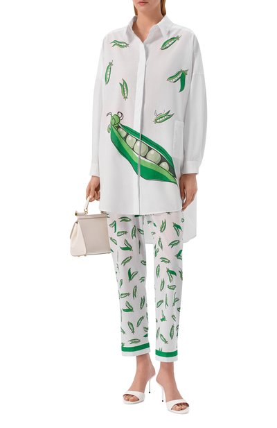 Хлопковая рубашка YANINA белого цвета по цене 87060 руб., арт. T-3168A, фото 2 Хлопковая рубашка YANINA, арт. T-3168A, фото 2