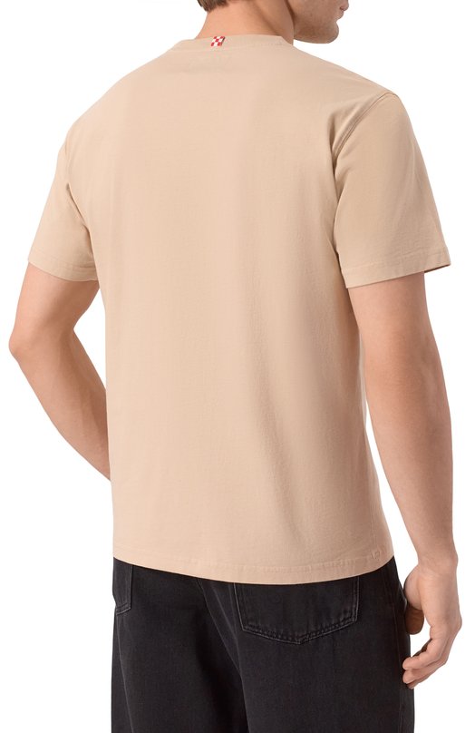 Хлопковая футболка MC2 Saint Barth ARN0001-02980I/ARN0TT Бежевый  ARN0001-02980I/ARN0TT Фото 4