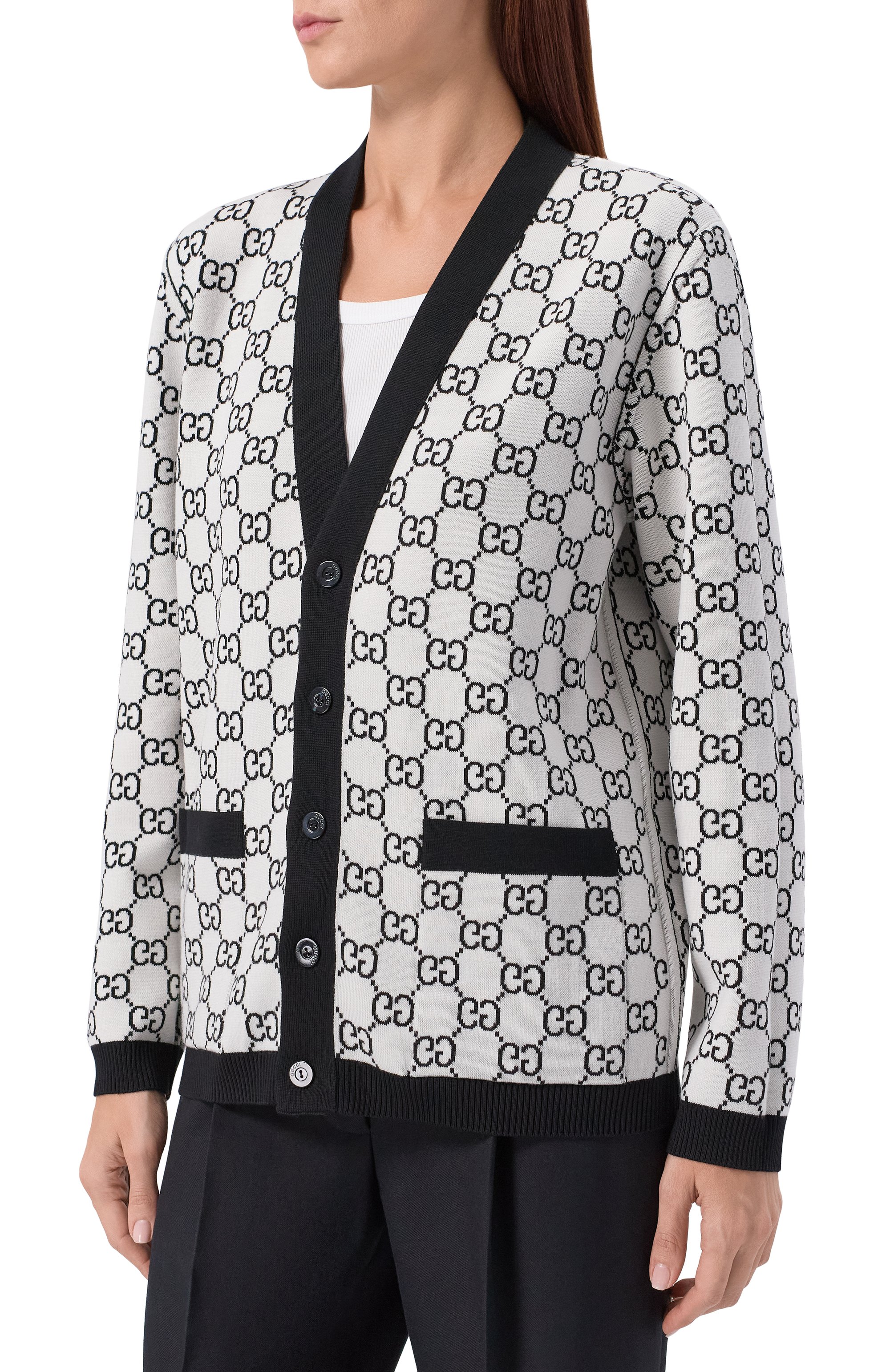 Двусторонний шерстяной кардиган GUCCI, арт. 798157/XKEJP, фото 6