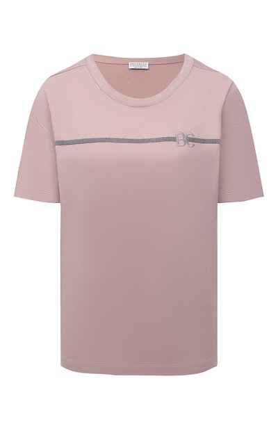 Женская хлопковая футболка BRUNELLO CUCINELLI, арт. M0A45BN400