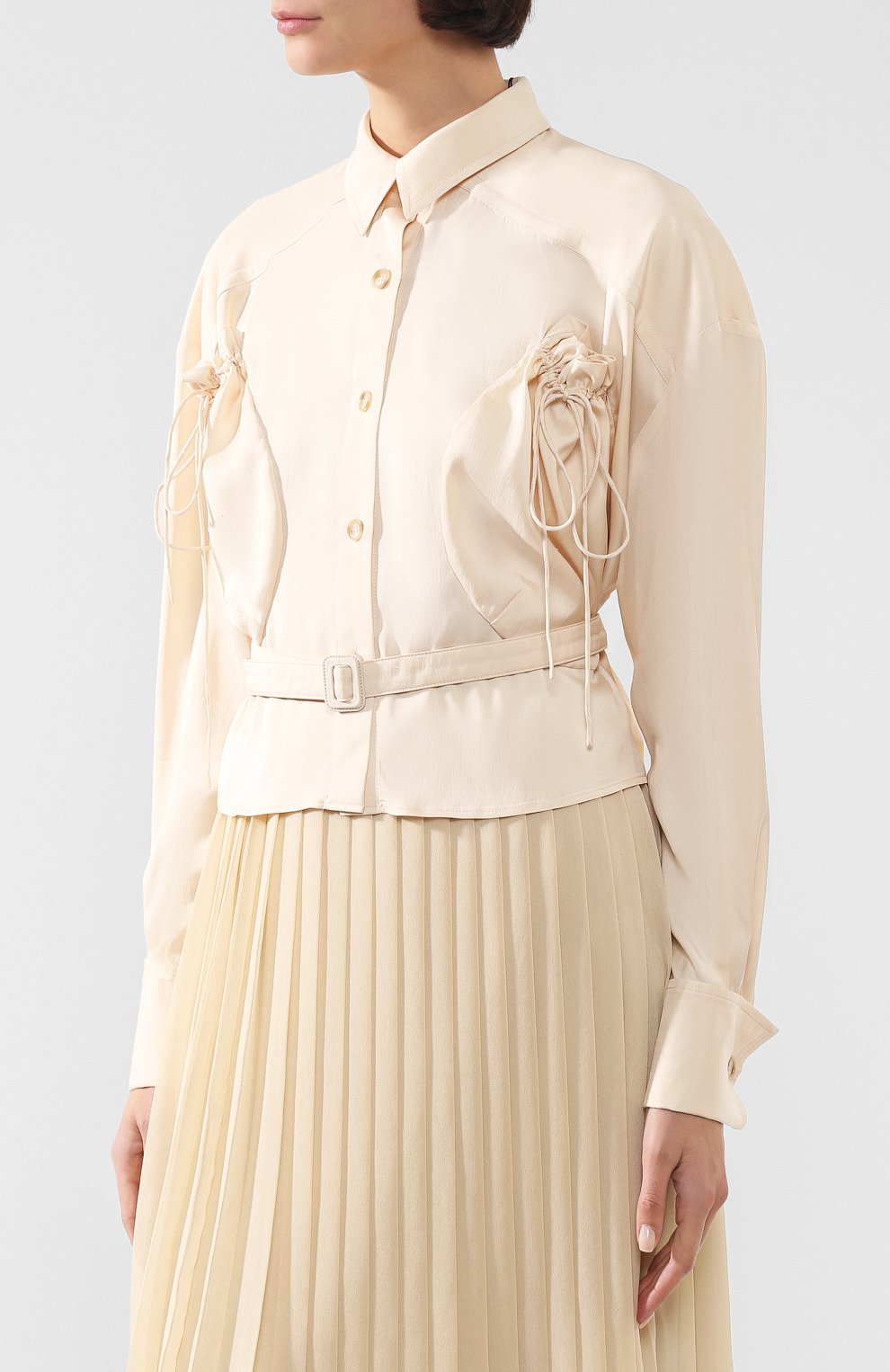 Рубашка из смеси вискозы и шелка JACQUEMUS, арт. 193SH10/18130, фото 3