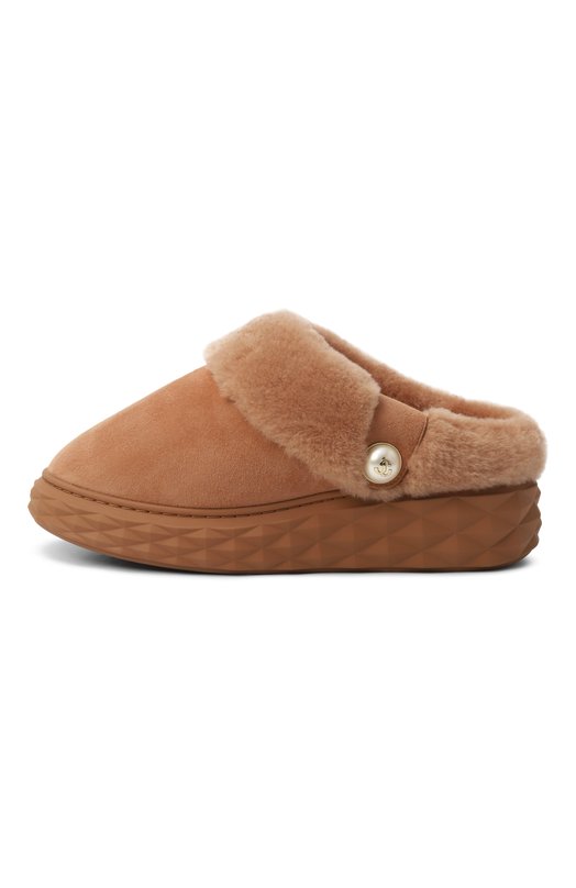 Замшевые сабо Diamond Maxi Jimmy Choo DIAM0ND MAXI MULE/F/FUW Бежевый  DIAM0ND MAXI MULE/F/FUW Фото 4