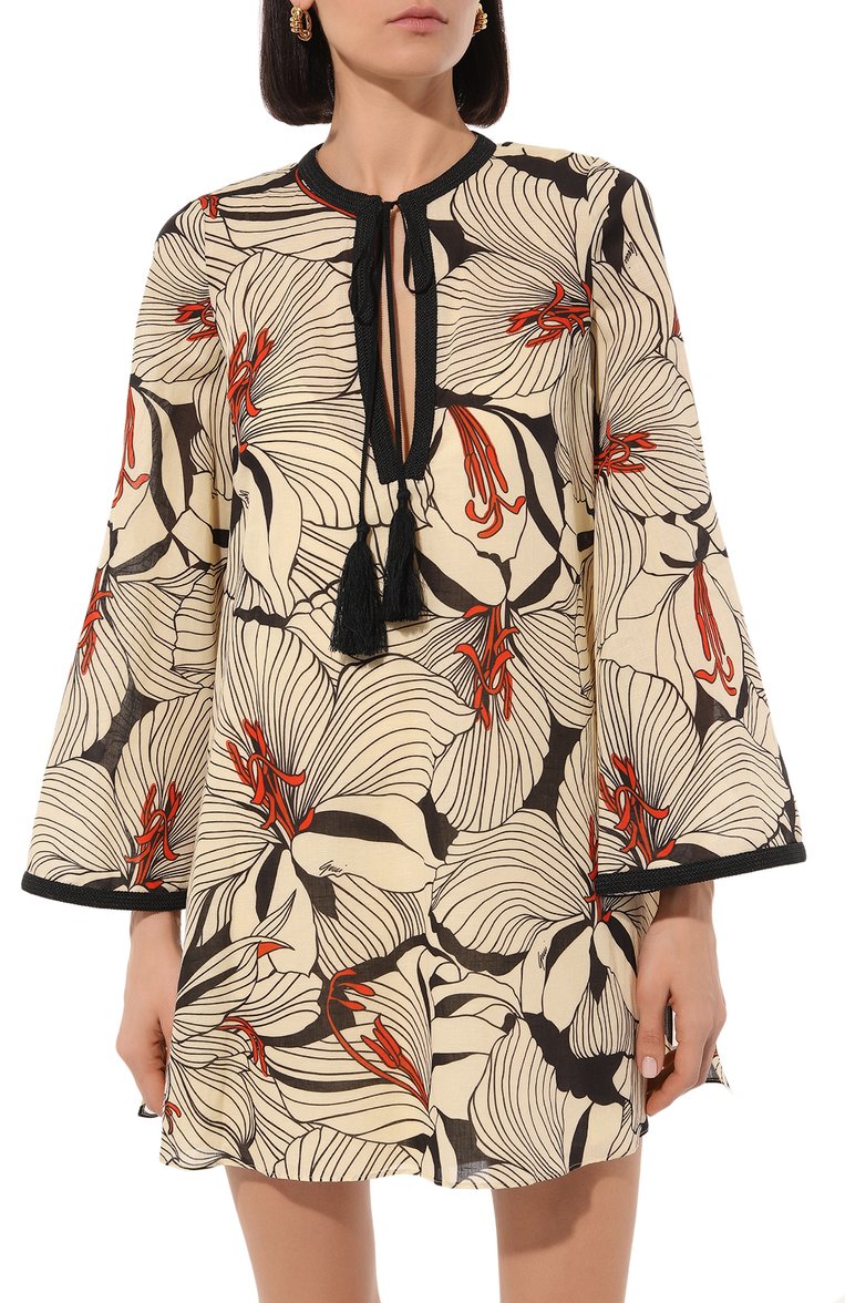 Туника из хлопка и льна GUCCI, арт. 657911 ZAG6V, фото 3