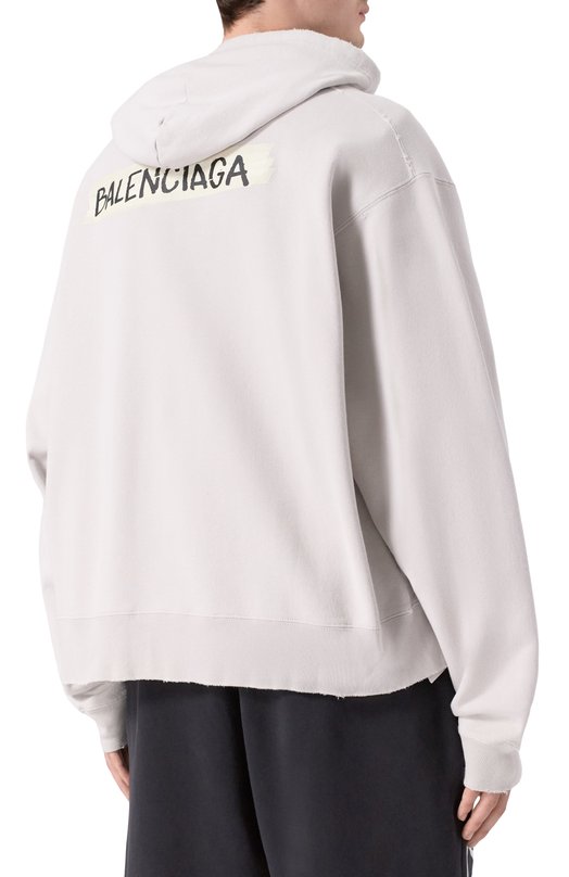Хлопковая толстовка Balenciaga 850338/TTVL7 Серый  850338/TTVL7 Фото 4