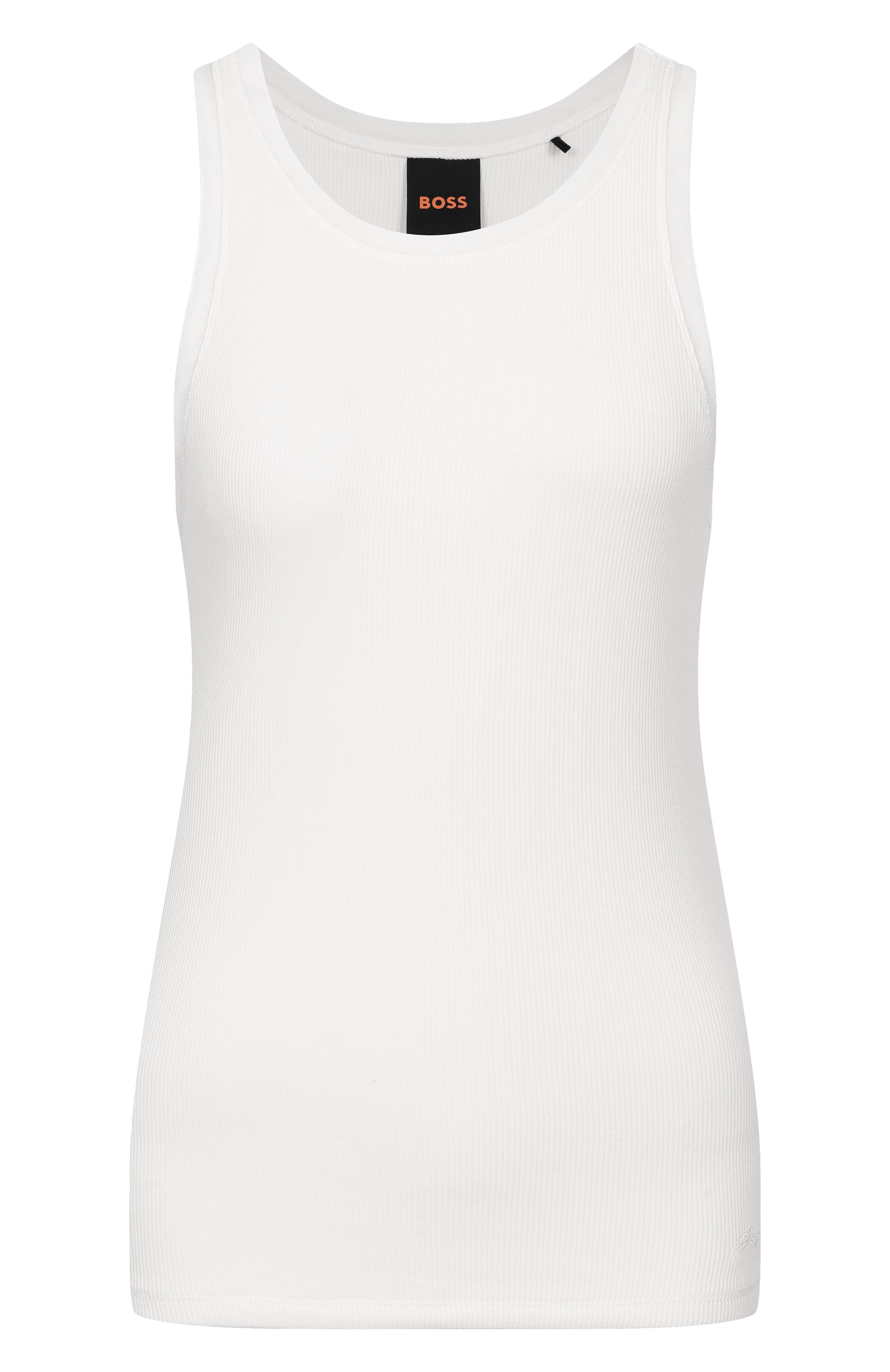 Хлопковая майка BOSS ORANGE, арт. 50553479, фото 1