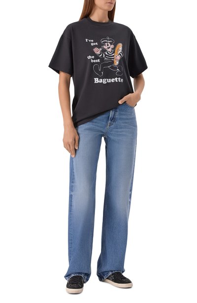 Хлопковая футболка DOMREBEL черного цвета по цене 22100 руб., арт. BAGUETTE/T-SHIRT, фото 2 Хлопковая футболка DOMREBEL, арт. BAGUETTE/T-SHIRT, фото 2