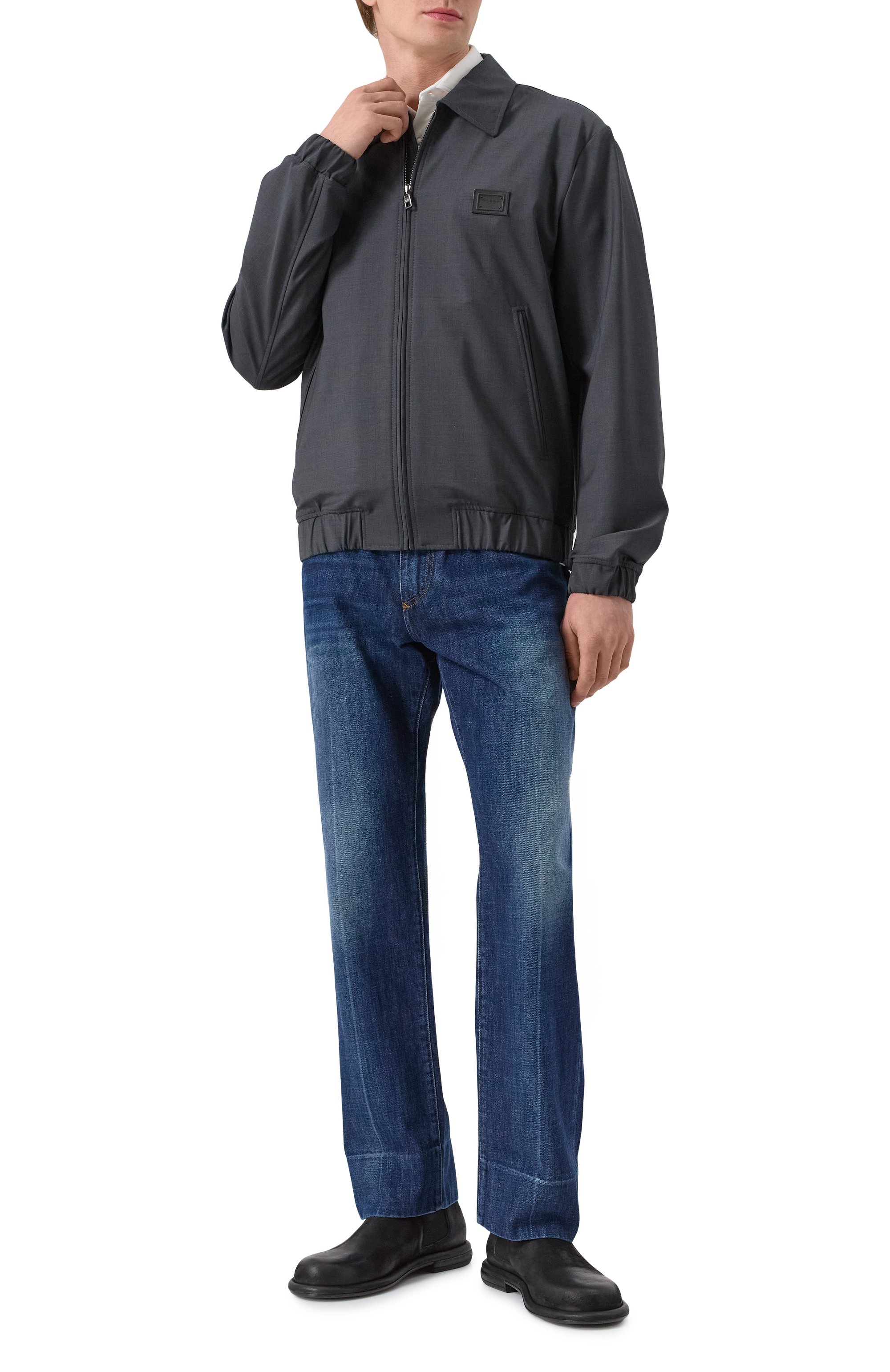 Джинсы classic DOLCE & GABBANA темно-синего цвета по цене 77700 руб., арт. GP05DD/G8KY8, фото 2 Джинсы classic DOLCE & GABBANA, арт. GP05DD/G8KY8, фото 2