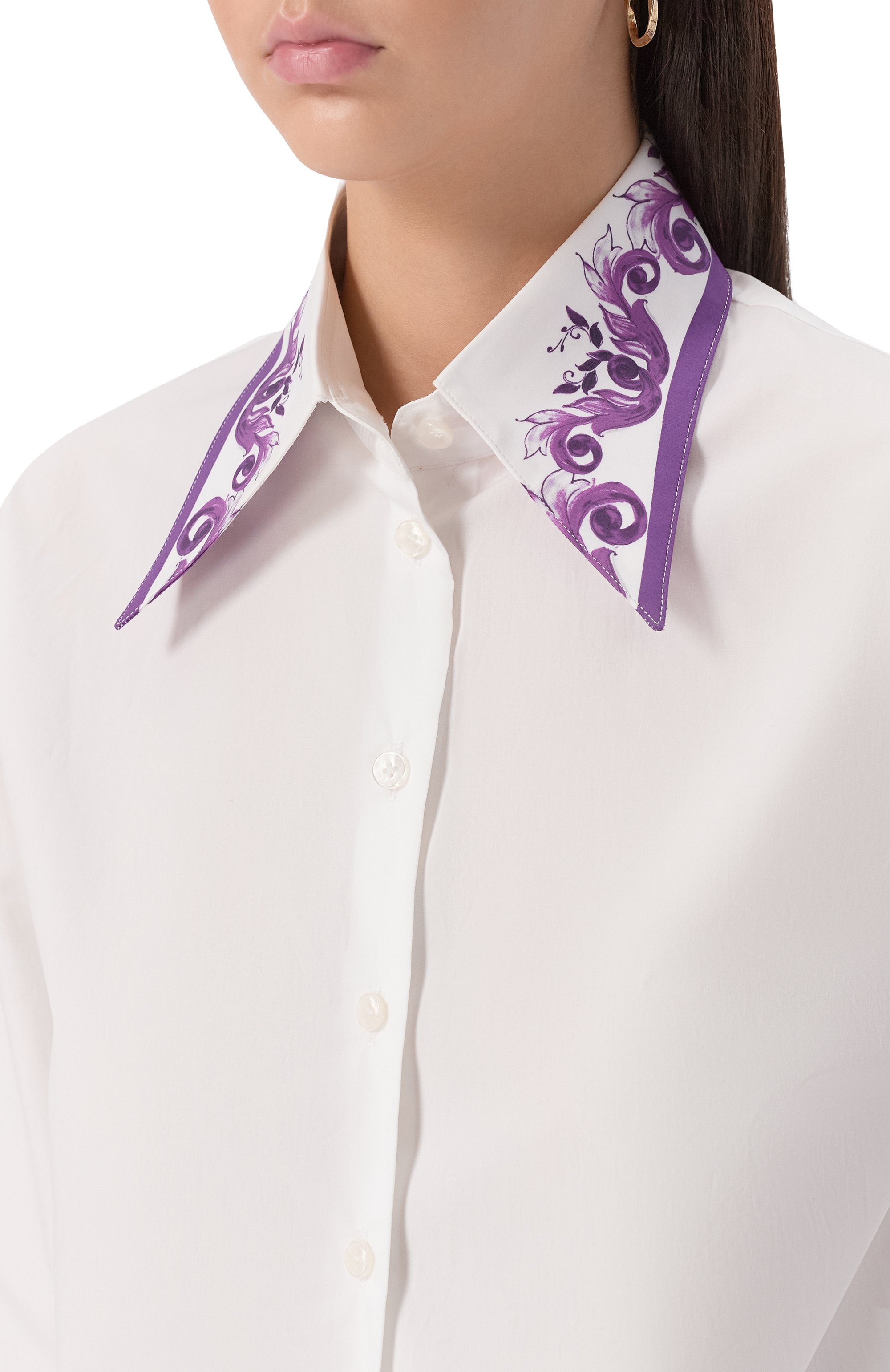 Хлопковая блузка DOLCE & GABBANA, арт. F5P61T/GDDC2, фото 5