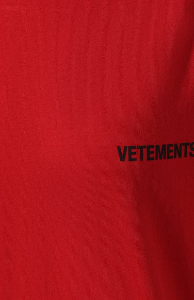 Хлопковая футболка VETEMENTS, арт. UAH21TR501 1600/W, фото 5