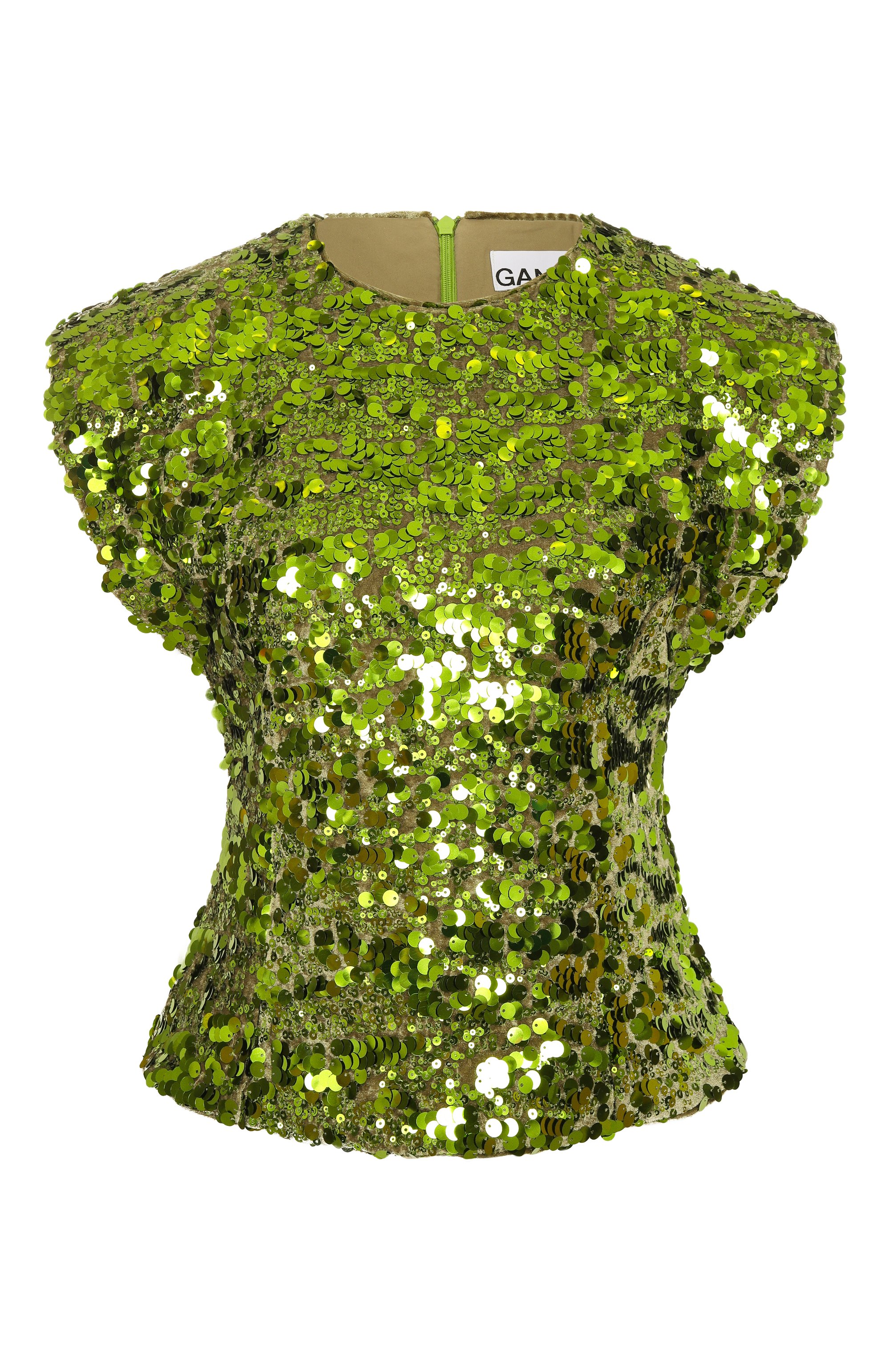 Топ с отделкой пайетками GANNI, арт. T4128/272, фото 1