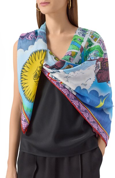 Шелковая шаль суздаль GOURJI, арт. 91158537/449161108, фото 2