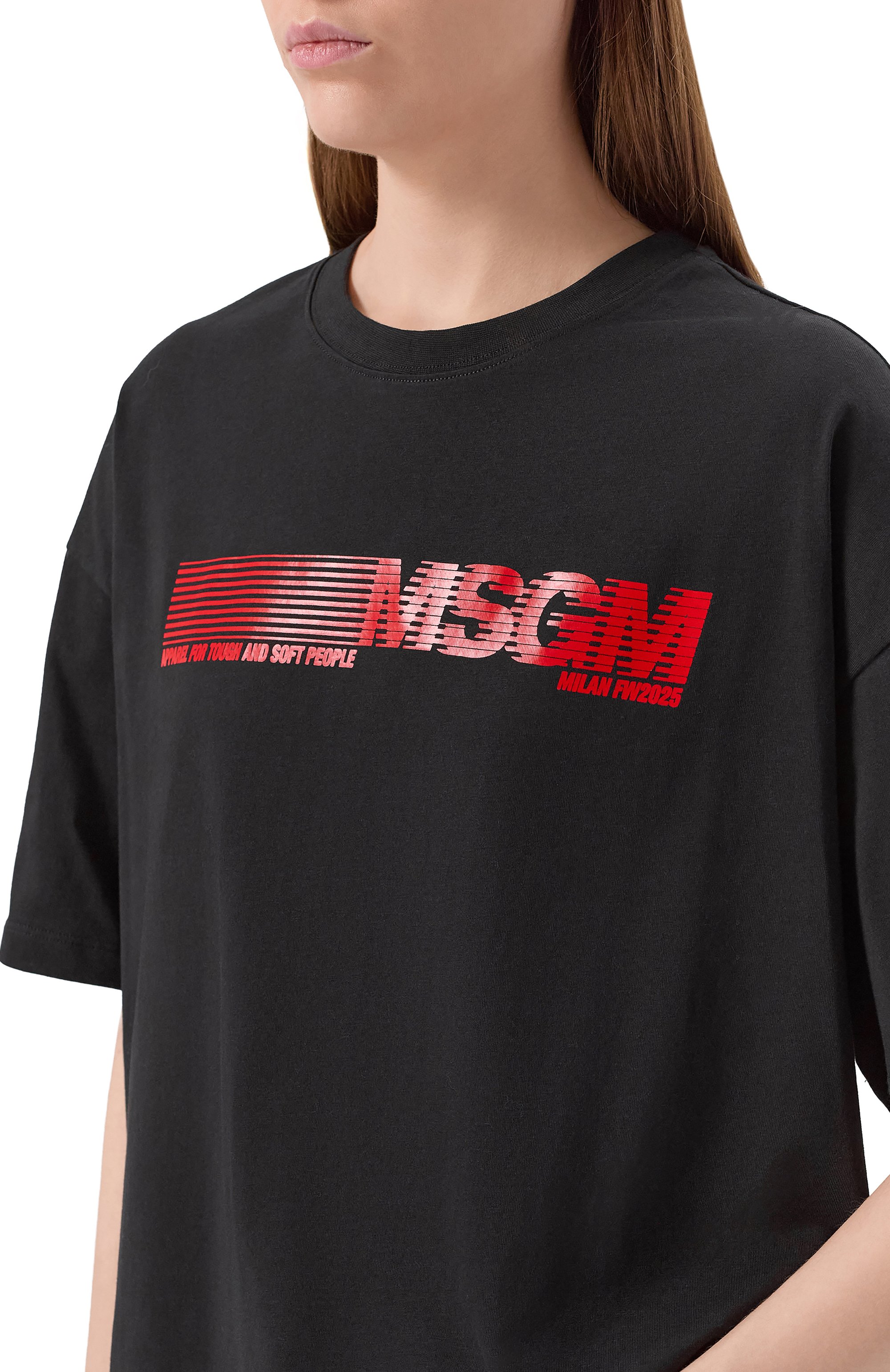 Хлопковая футболка MSGM, арт. 3942MDM105N/257798, фото 5