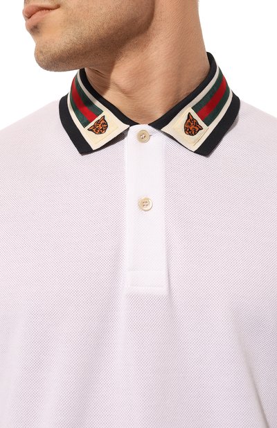 Хлопковое поло GUCCI, арт. 545714 XJAGU, фото 5