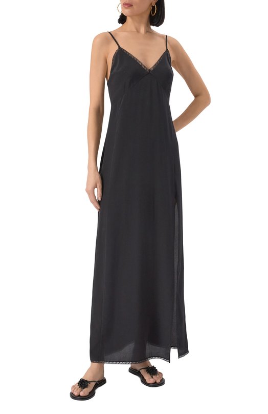 Шелковое платье Zadig and Voltaire WWDR02529 Чёрный  WWDR02529 Фото 3