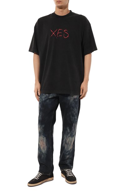 Хлопковая футболка VETEMENTS черного цвета по цене 65450 руб., арт. UE64TR220B, фото 2 Хлопковая футболка VETEMENTS, арт. UE64TR220B, фото 2
