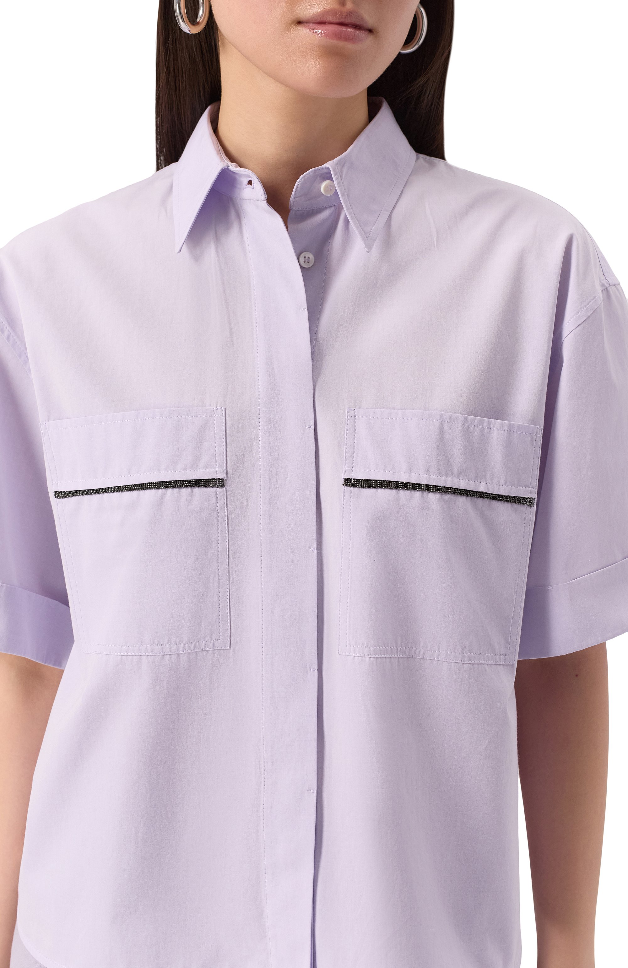 Хлопковая рубашка BRUNELLO CUCINELLI, арт. MW694RA556, фото 5