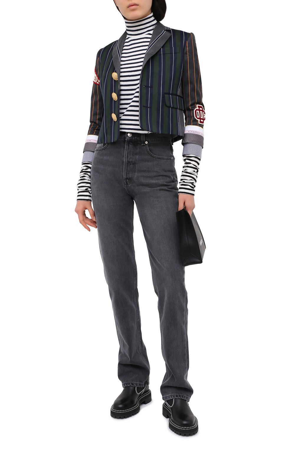 Водолазка из хлопка и льна DSQUARED2, арт. S75GD0135/S23717, фото 2