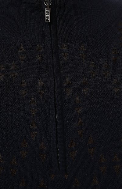 Джемпер из шерсти и шелка ZILLI темно-синего цвета по цене 106500 руб., арт. KZMN01M0230VTP000, фото 5 Джемпер из шерсти и шелка ZILLI, арт. KZMN01M0230VTP000, фото 5